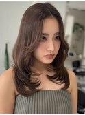 韓国ヘアーハッシュカットレイヤーカットハイライトカラー