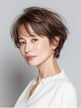 ビフィーノ リルネ(Bifino Rilune) クラゲヘアー/小顔/ココアベージュ/オリーブグレー/川西