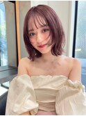 ミニウルフレイヤーカット顔周りカット前髪カット韓国ボブ/大宮