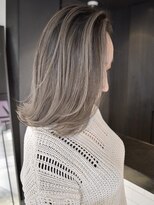 ヌエン 渋谷(NU/EN)&nbsp;冬のバレイヤージュ/アッシュグレージュ/ハイライト/くびれボブ