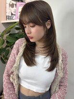 イヴォーク トーキョー(EVOKE TOKYO) 髪質改善ミディアムレイヤー艶髪カラー顔まわりレイヤー