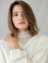 カバーヘア イヴ 戸頭店(COVER HAIR EVE)&nbsp;ハイトーンカラー小顔くびれヘアワンレンボブディX戸頭20代30代