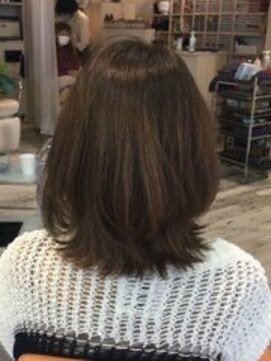 アシャ ヘアー ソリューション 神戸店(asha hair solution) イメチェン/ピンクベージュ/アンブレラカラー/前髪/摂津本山