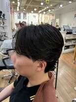 オーシャントーキョー 大阪(OCEAN TOKYO)&nbsp;ワックスなしツーブロックメンズセンターパートニュアンスパーマ