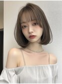 韓国ボブレイヤーカット髪質改善ショートボブシースルーバング