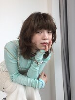 リラス 博多(rilas)&nbsp;ゆるめカールのウルフヘア　セット簡単　ワイドバング
