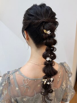 コース(co-th.) 編みおろしポニーテールロングヘアアレンジ×小野ふゆり