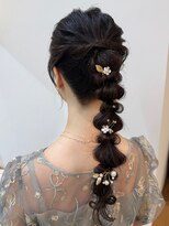 コース(co-th.) 編みおろしポニーテールロングヘアアレンジ×小野ふゆり