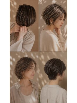 ユルム 深谷稲荷の写真/【骨格補正で小顔魅せ】どこから見ても美しいシルエット。あなたの魅力を引き出すショートヘア