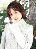 20代30代◎小顔 無造作カール ボブディ 丸みショート 梅田