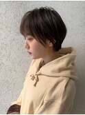 ba2613透明感マニッシュショートネイビーカラーフレンチボブ