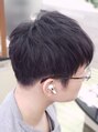 ビューティーリオン サンシティ池田店&nbsp;顔回りにストレートくせ毛を生かしたメンズスタイルです。