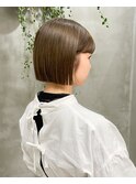 切りっぱなしボブ ぱっつん ストレート ボブ