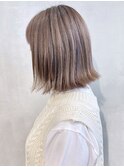 ハイライトアッシュ_グレージュカラーボブウルフ_ba320882