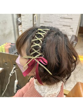 ブーミー(Bor mee) 【bormee】ショートさんでも☆編み上げリボンアレンジとハート