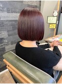 ボブスタイル レッドブラウン