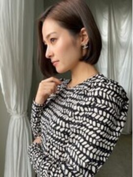 エリス 四条烏丸店(ELIS) ぷつっとボブ/大人ショートボブ/前髪なし/イルミナカラー