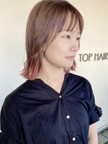トップヘアスパアンドリゾート 鳴海(TOP HAIR spa&resort) 毛先ピンクカラー/ミルクティーベージュ/20代30代40代