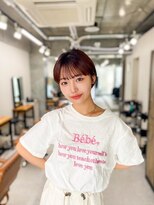 アンバー 池袋(amber)&nbsp;マッシュショート/シースルーバング/ピンクブラウン[池袋駅]