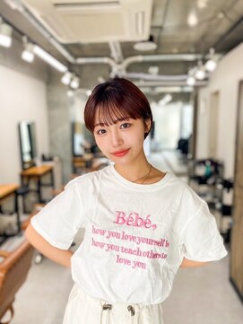 アンバー 池袋(amber) マッシュショート/シースルーバング/ピンクブラウン[池袋駅]