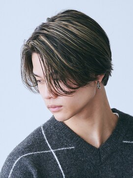 エルマーク 天王寺(L-MARK) ハイライトセンターパートメッシュダブルカラーツーブロック