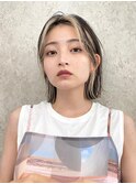 原宿ローライトブリーチダブルカラーインナーカラーショートボブ