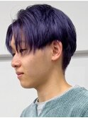 ディープパープル[新宿駅/ダークアッシュ/ニュアンスパーマ]
