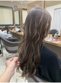 【透明感・筋感・束感抜群】ロングハイライト×マロングレージュ