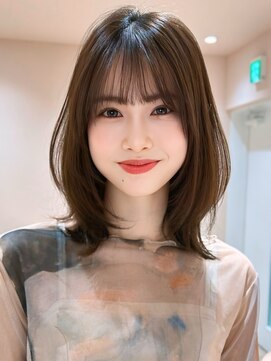 サンド クリア 横浜本店(sand clear) くびレイヤーボブルフネビージュ小顔ワンレンこなれミディ