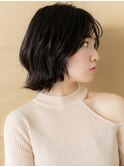 美髪黒髪アッシュウェットヘア外ハネボブウルフ312X大宮30代40代