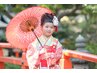 【七五三】7歳女の子ヘア＋メイク付き 着付け　￥15000
