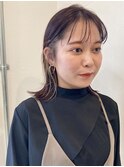 ミディアムレイヤー_インナーカラー_ポイントカラー
