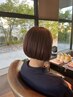 【リタッチ】カット＋ナチュラルハーブカラー＋TR ￥16500→￥14000～