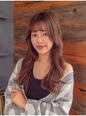 ライトブラウン×ロングレイヤー