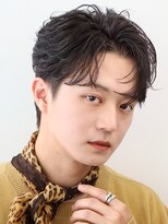 オーシャントーキョー 原宿(OCEAN TOKYO) ニュアンスパーマフェザーパーマコンマバングセンターパート黒髪