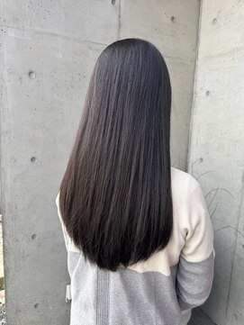 オーガニック ライフ 若葉 鶴ヶ島(organic+life) 黒髪ロングレイヤー◎上品ストレート髪質改善