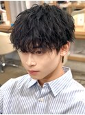 波巻きツイストスパイラルニュアンスフェザーシャドウパーマ