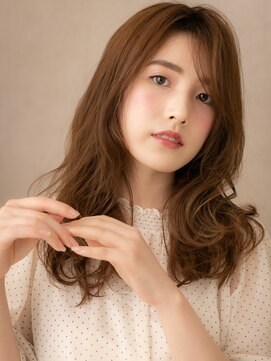 カバーヘア ブリス 戸田公園西口店(COVER HAIR bliss) ココアブラウン毛先パーマフェミニンロングX戸田公園30代40代