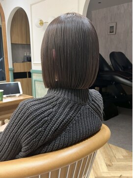 ロンドイディールバンダイ 新潟万代(Lond ideal) ダークグレージュボブ