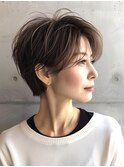 【40代50代60代】似合わせ大人ショート/前髪あり/白髪ぼかし
