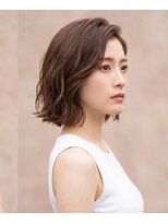 エニーテラス(Eny Terrace)&nbsp;かきあげバング×オリーブアッシュの上品ロング