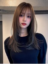 サロンドアイ(salon de i) 顔まわりロングレイヤー × ショコラブラウン