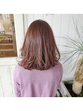 ヘアスペース リズム グリーン(Hair space Rizm green) ピンクベージュミディ 30代40代50代60代