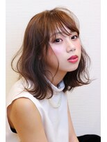 ヘアーアトリエ ラフェル(hair atelier Rafel)&nbsp;大人かわいい、斜めバング、マーメイドアッシュ、波ウェーブボブ