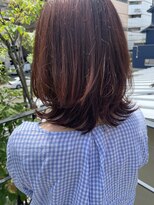 ツイギー 宮西店(TWiGGY)&nbsp;ふんわりミディアムにピンクブラウン