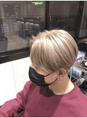 【EIGHTMEN池袋店】メンズセンターパートミルクティーベージュ