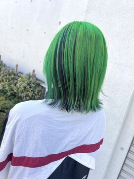 シモキタジャムズ グリーン×ブラック＊アンブレラカラー/デザインカラー