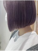 くすみラベンダー♪顔まわりカット ダブルカラー ブリーチ