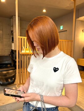 ミー(mii) 【mii】オレンジカラー/ミニボブ