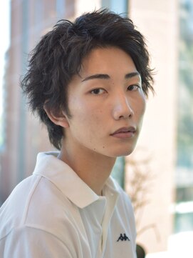 ディッセンバー 神宮前(December) ニュアンスパーマアッシュブラックウルフ波巻きスパイラル渋谷